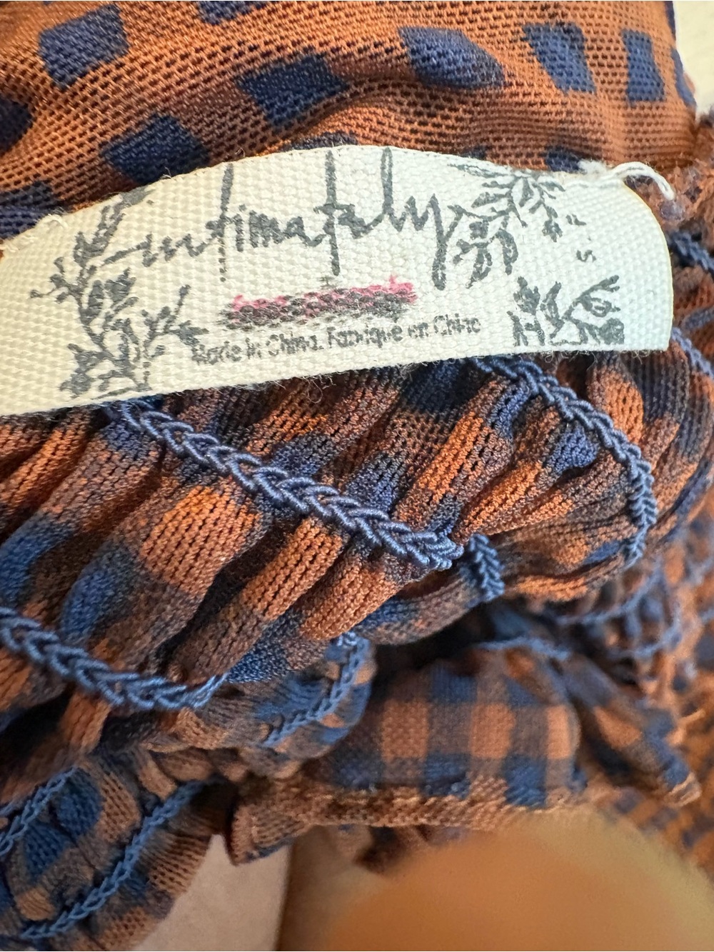 FP Movement by Free People Brown Smocked Ruffle Two-Piece Lounge Set - Picture 4 of 4